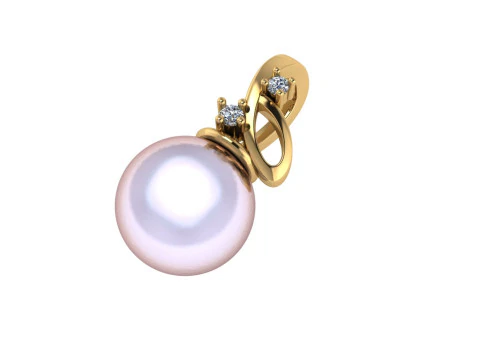 Wisiorek z diamentem renderowania 3D Model do druku 3D