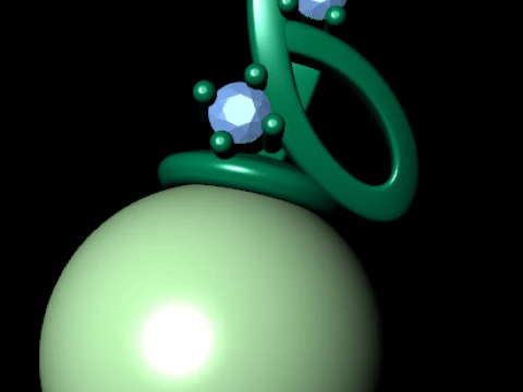 Diamond pendant 3d render 3D Print Model