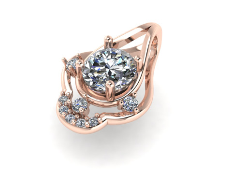 Diamond pendant 3d render 3D-Druckmodell