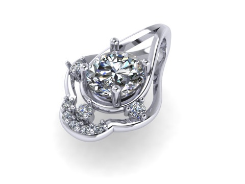 Diamond pendant 3d render 3D-Druckmodell