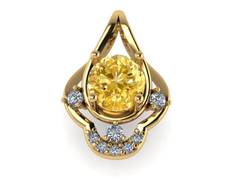 Diamond pendant 3d render 3D-Druckmodell