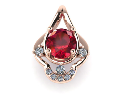 Diamond pendant 3d render 3D-Druckmodell