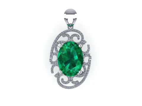 Diamond pendant 3d render 3D Print Model