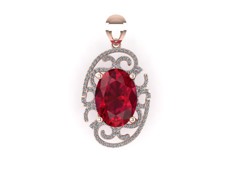 Diamond pendant 3d render 3Dプリントモデル