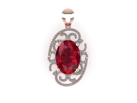 Diamond pendant 3d render 3D Print Model