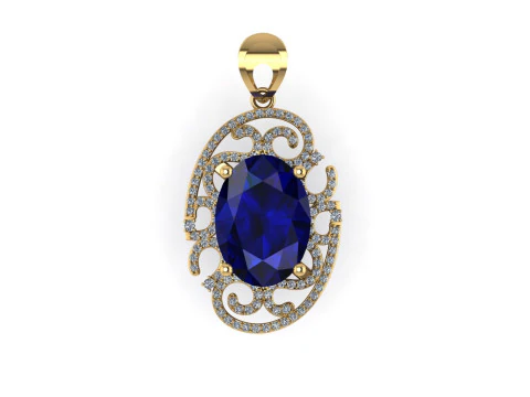 Diamond pendant 3d render 3D Print Model
