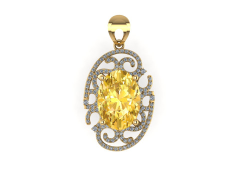 Diamond pendant 3d render 3Dプリントモデル