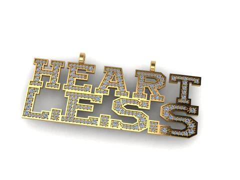 Diamant-Hip-Hop-Anh&auml;nger, 3D-Rendering 3D Druckmodell