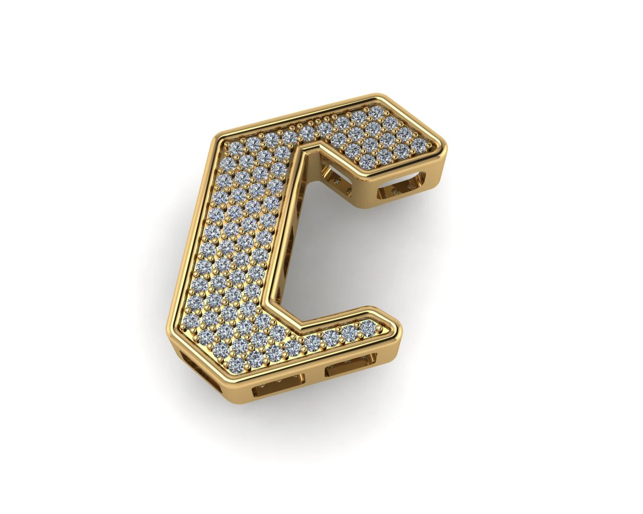 Diamond pendant 3d render 3D Print Model .c4d .max .obj .3ds .fbx .stl .blend