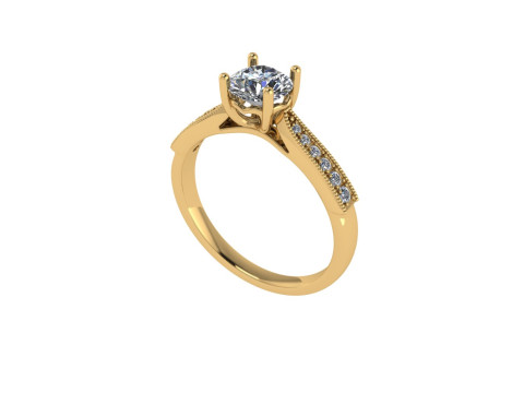 Women diamond engagement ring 3d render 3Dプリントモデル