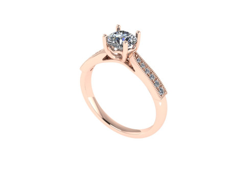 Women diamond engagement ring 3d render 3Dプリントモデル