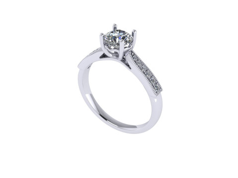 Women diamond engagement ring 3d render 3Dプリントモデル