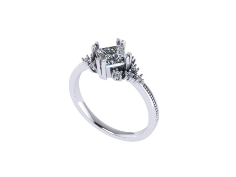 Women diamond engagement ring 3d render 3Dプリントモデル
