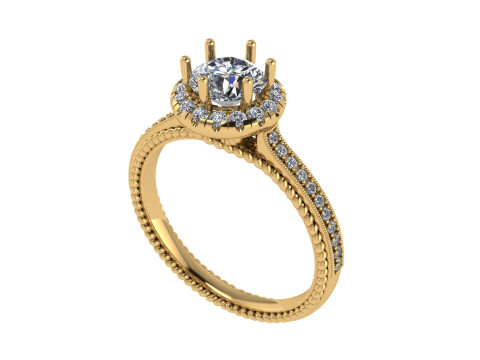 Women diamond engagement ring 3d render 3Dプリントモデル