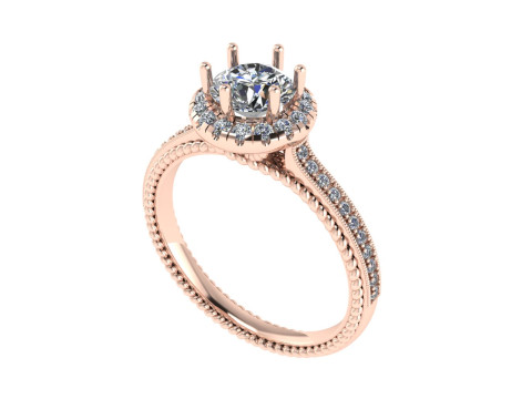 Women diamond engagement ring 3d render 3Dプリントモデル