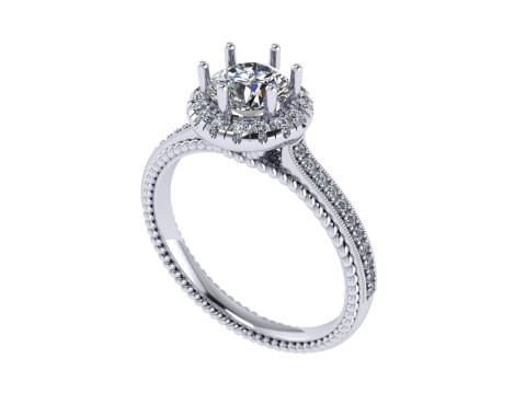 Women diamond engagement ring 3d render 3Dプリントモデル