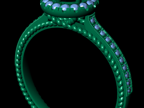 Women diamond engagement ring 3d render 3Dプリントモデル