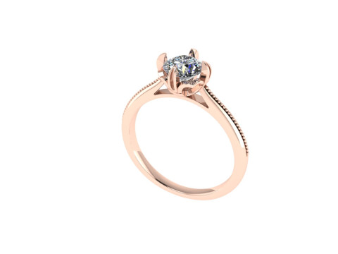 Women diamond engagement ring 3d render Modello di stampa 3D