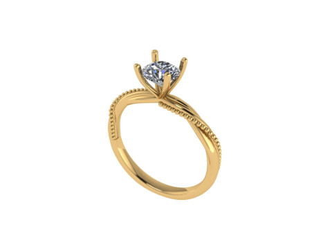 Women diamond engagement ring 3d render 3D Print Model