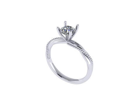 Women diamond engagement ring 3d render 3D Print Model