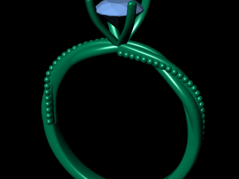 Women diamond engagement ring 3d render 3D Print Model
