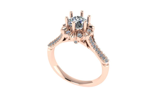 Women diamond engagement ring 3d render 3D Print Model
