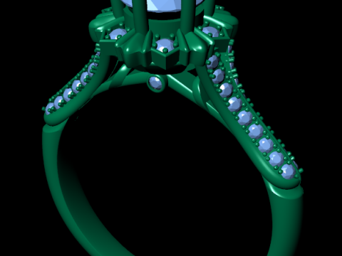 Women diamond engagement ring 3d render 3Dプリントモデル