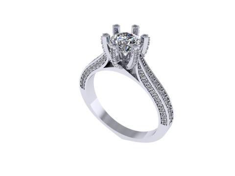 Women diamond engagement ring 3d render 3Dプリントモデル