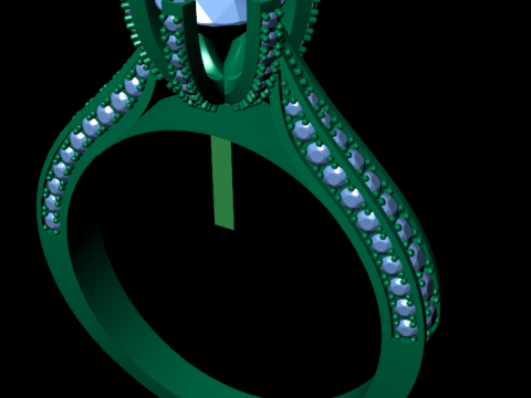 Women diamond engagement ring 3d render 3Dプリントモデル