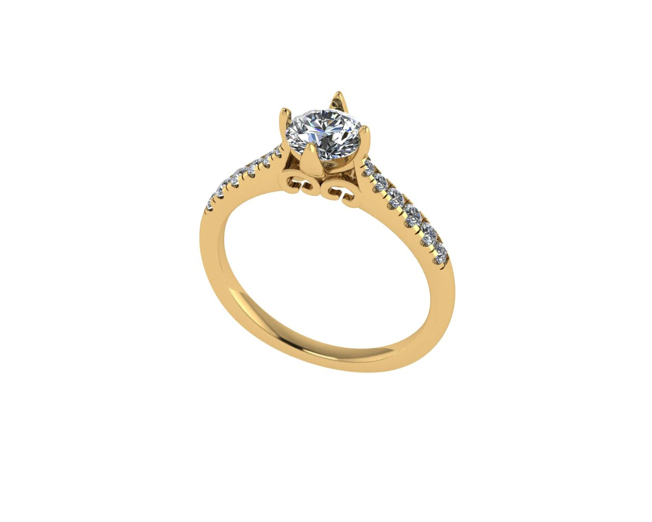Women diamond engagement ring 3d render 3D Print Model .c4d .max .obj .3ds .fbx .stl .blend 