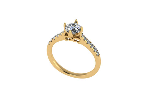 Women diamond engagement ring 3d render 3Dプリントモデル