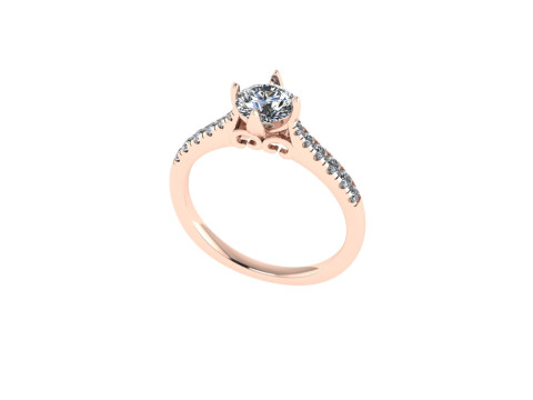 Women diamond engagement ring 3d render 3D Baskı Modeli