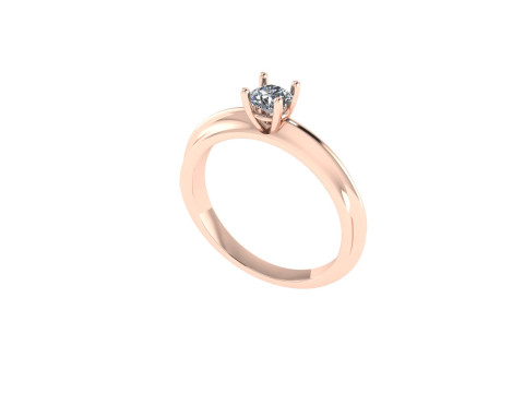 Women diamond engagement ring 3d render Modello di stampa 3D