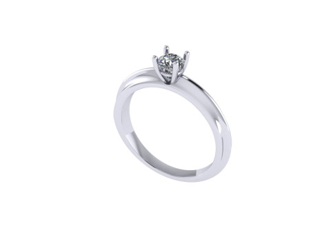 Women diamond engagement ring 3d render Modello di stampa 3D