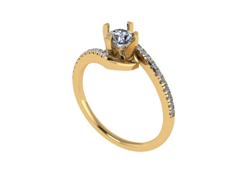 Women diamond engagement ring 3d render 3Dプリントモデル