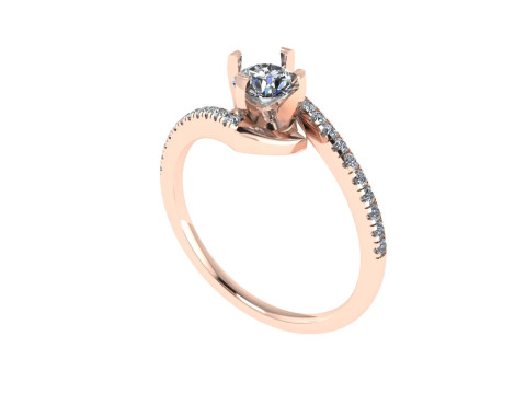 Women diamond engagement ring 3d render 3Dプリントモデル