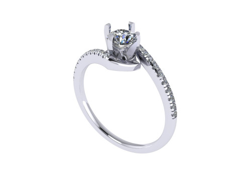 Women diamond engagement ring 3d render 3Dプリントモデル