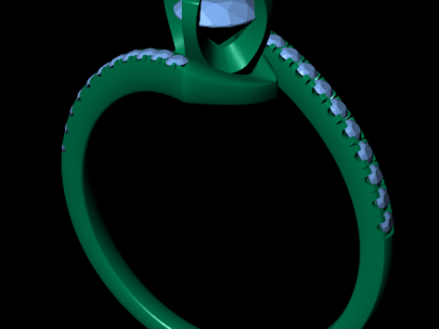 Women diamond engagement ring 3d render 3Dプリントモデル