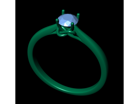 Women diamond engagement ring 3d render 3D Принт Модель