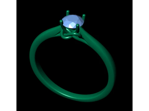 Women diamond engagement ring 3d render 3D Print Model