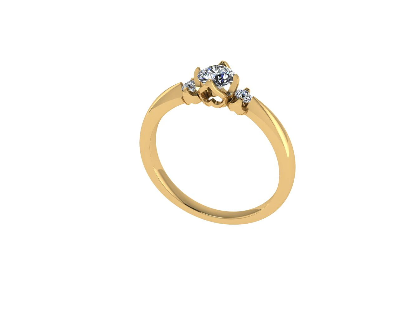 Women diamond engagement ring 3d render 3D Print Model .c4d .max .obj .3ds .fbx .stl .blend 