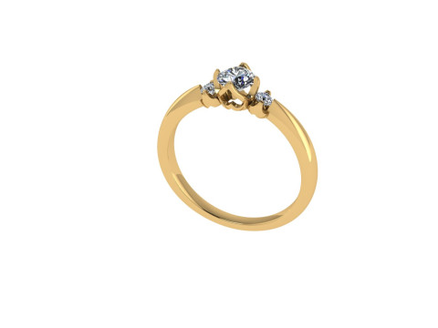 Women diamond engagement ring 3d render 3Dプリントモデル