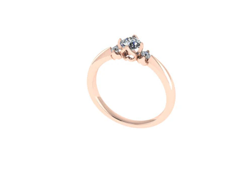 Women diamond engagement ring 3d render 3D Print Model