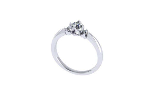 Women diamond engagement ring 3d render 3D Print Model