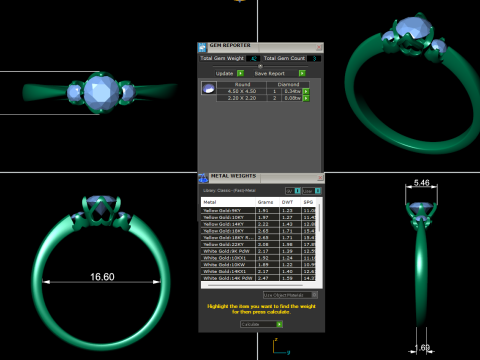 Women diamond engagement ring 3d render 3Dプリントモデル