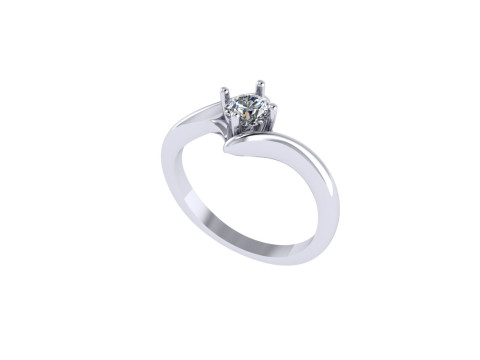 Women diamond engagement ring 3d render 3Dプリントモデル