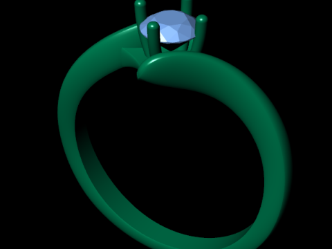 Women diamond engagement ring 3d render 3Dプリントモデル