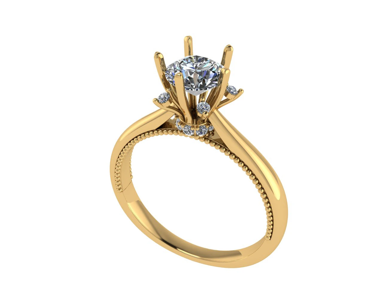 Women diamond engagement ring 3d render 3D Print Model .c4d .max .obj .3ds .fbx .stl .blend 