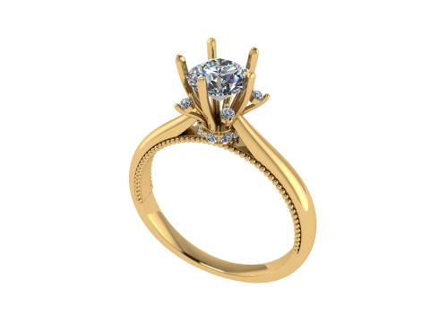 Women diamond engagement ring 3d render 3Dプリントモデル