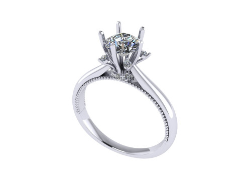 Women diamond engagement ring 3d render 3Dプリントモデル